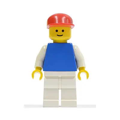  Plain Blue Torso with White Arms, White Legs, Red Cap