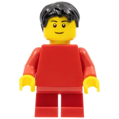  Plain Red Torso with Red Arms, Red Short Legs