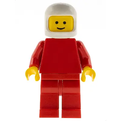  Plain Red Torso with Red Arms, Red Legs, White Classic Helmet