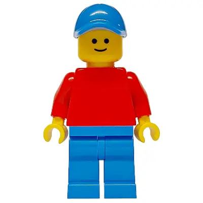  Plain Red Torso with Red Arms, Blue Legs, Blue Cap