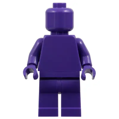  Plain Dark Purple Torso, Dark Purple Legs, Dark Purple Head (Monochrome)