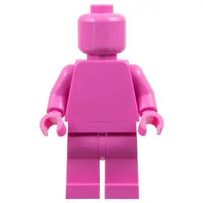  Plain Dark Pink Torso, Dark Pink Legs, Dark Pink Head (Monochrome)