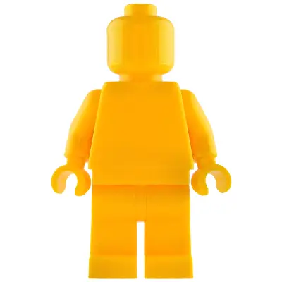  Plain Bright Light Orange Torso, Bright Light Orange Legs, Bright Light Orange Head (Monochrome)