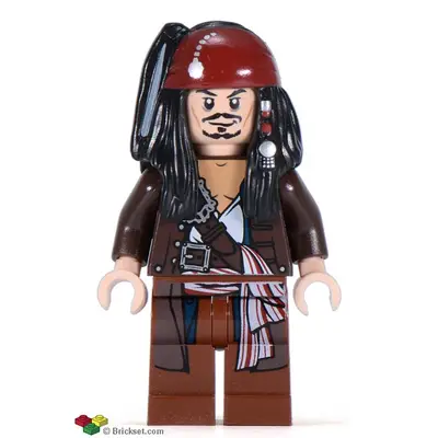  Captain Jack Sparrow - Dark Brown Jacket, Bandana