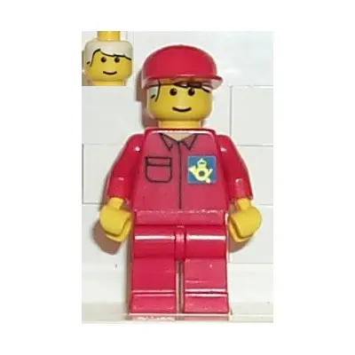  Post Office Blue Background Logo, Red Legs, Red Cap