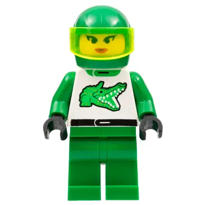  Race - Driver, Green Alligator, Plain Helmet