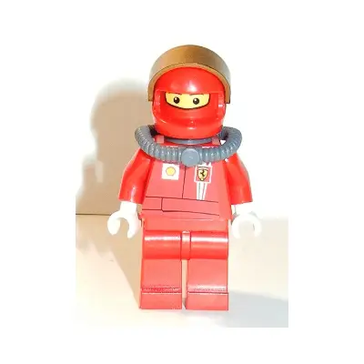  F1 Ferrari Pit Crew Member with Scuba Tank - with Torso Stickers on Front and Back