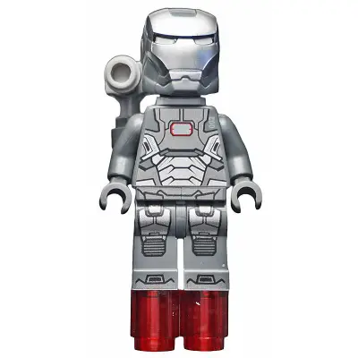  War Machine - Dark Bluish Gray and Silver Armor with Backpack