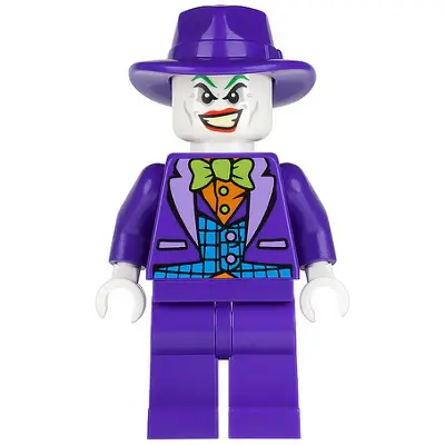  The Joker - Medium Azure Vest, Lime Bow Tie, Dark Purple Fedora
