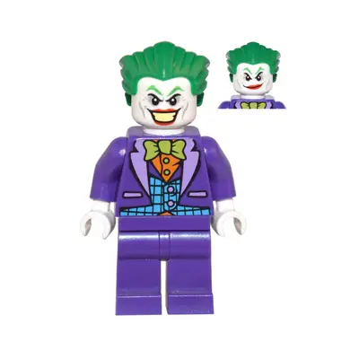  The Joker - Medium Azure Vest, Lime Bow Tie, Large Smile / Smirk