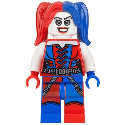  Harley Quinn - Blue and Red Hands and Pigtails