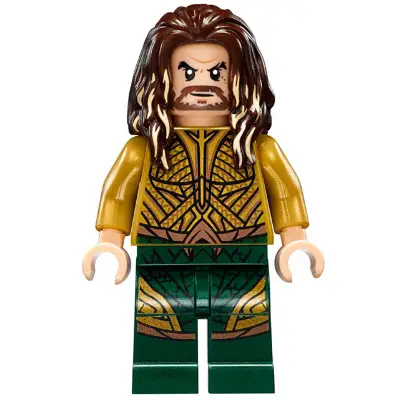  Aquaman - Dark Brown Long Hair, Dark Green Legs