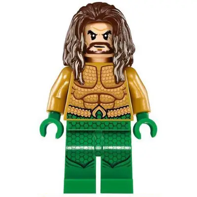  Aquaman - Dark Brown Long Hair, Green Legs
