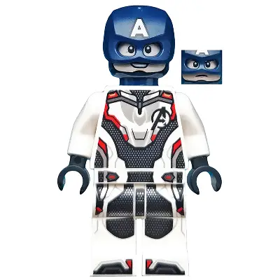  Captain America - White Jumpsuit, Helmet