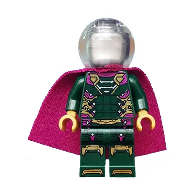  Mysterio - Magenta Trim, Flat Silver Head, Trans-Clear Helmet