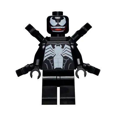  Venom - Teeth Parted, 4 Back Appendages Small with Clips