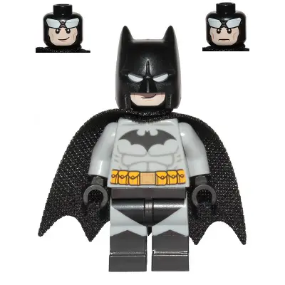  Batman - Light Bluish Gray Suit with Yellow Belt, Black Crest, Mask and Cape (Type 3 Cowl)