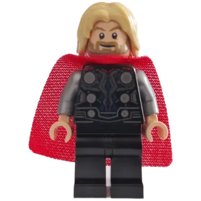  Thor - Spongy Cape with Single Hole, Black Legs, Tan Tousled Hair