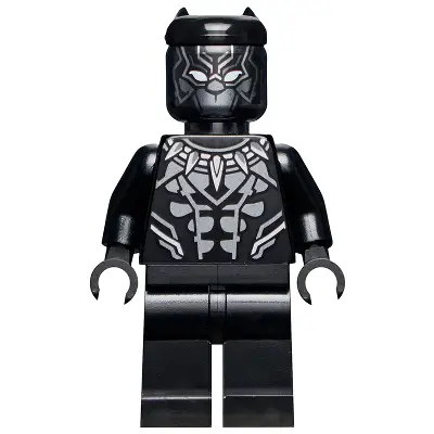  Black Panther - Dark Silver Armor, White Eyes