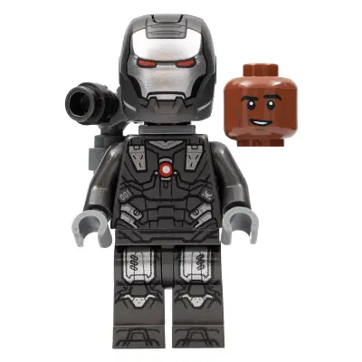  War Machine - Pearl Dark Gray and Silver Armor with Backpack