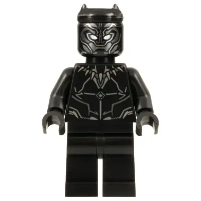  Black Panther - Dark Silver and Dark Bluish Gray Armor Contours