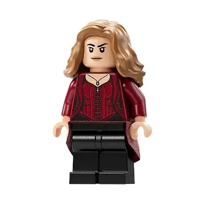  The Scarlet Witch (Wanda Maximoff) - Plain Legs, Medium Nougat Hair, Dark Red Cloth Skirt