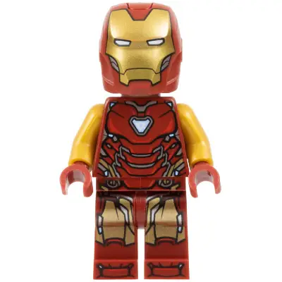 Iron Man - Mark 85 Armor, Large Helmet Visor, Thin Red Markings on Torso