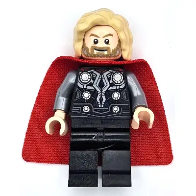  Thor - Spongy Cape with Single Hole, Black Legs, Bushy Hair