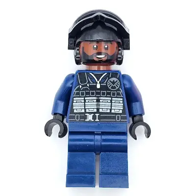  SHIELD Agent - Male, Tactical Vest, Black Goggles, Reddish Brown Head