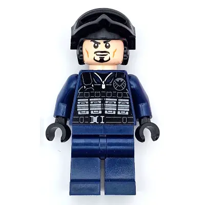  SHIELD Agent - Tony Stark, Tactical Vest, Black Helmet and Goggles