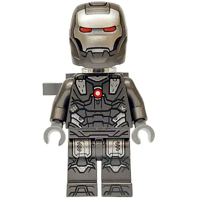  War Machine - Pearl Dark Gray and Silver Armor with Neck Bracket, Ingot and Plate with Clip