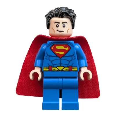  Superman - Blue Suit, Spongy Cape, Tousled Hair, Closed Mouth / Red Eyes
