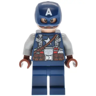  Captain America - Dark Blue Suit with Strap