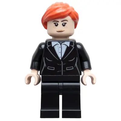  Pepper Potts - Black Suit, Reddish Orange Ponytail