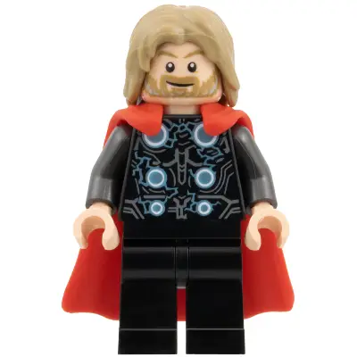  Thor - Flexible Rubber Cape, Black Legs, Dark Tan Tousled Hair