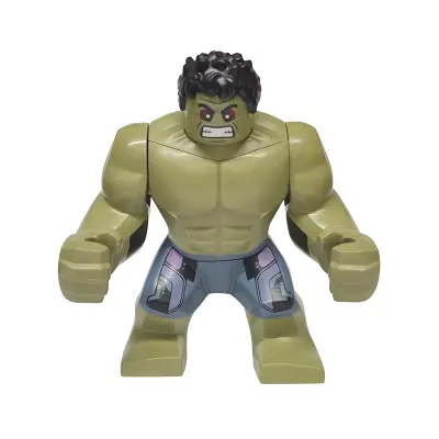  Hulk - Giant, Sand Blue Pants with Lavender Panels, Raging with Clenched Teeth