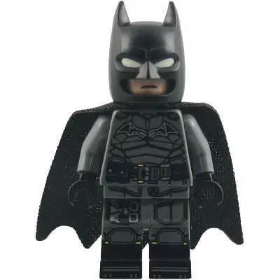  Batman - Dark Bluish Gray Suit, Cowl with White Eyes, Black Boots