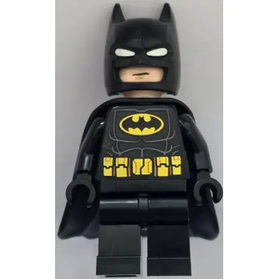  Batman - Black Suit, Yellow Belt with Medium Nougat Details, Cowl with White Eyes, Flexible Rubber Cape