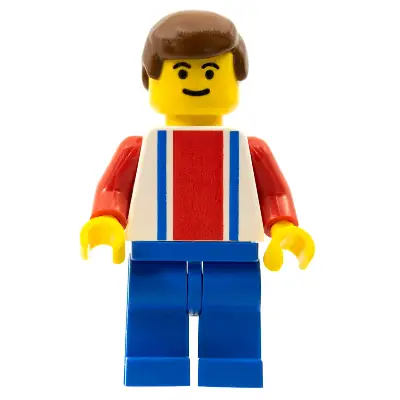  Soccer Player - Red, White, and Blue Team with Number 11 on Back