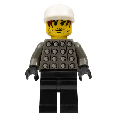  Soccer Player - Green and White Team Goalie with Number 1 on Back