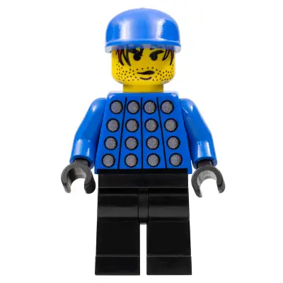  Soccer Player - Red, White, and Blue Team Goalie with Number 1 on Back