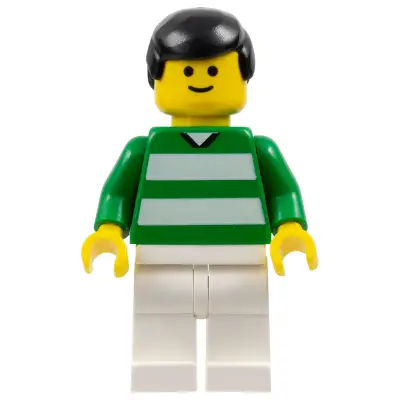  Soccer Player - Green and White Team with Number 7 on Back