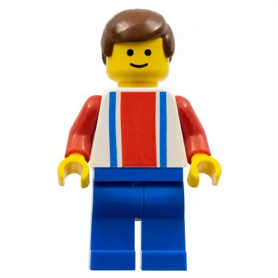  Soccer Player - Red, White, and Blue Team with Number 10 on Back