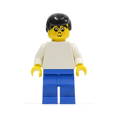  Soccer Player White/Blue Team Player 5