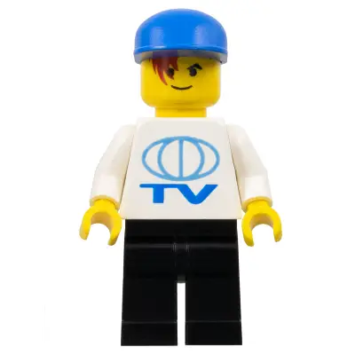  TV Logo Large Pattern, Black Legs, Blue Cap