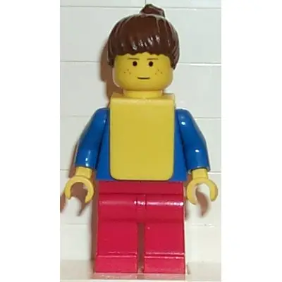  Soccer Player Womens Team, Brown Ponytail Hair, with Freckles, Yellow Vest