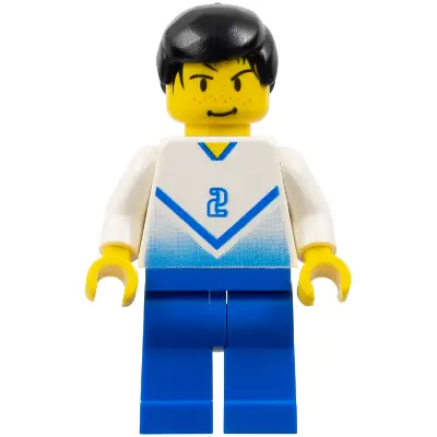  Soccer Player White & Blue Team with shirt  #2