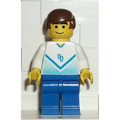  Soccer Player White & Blue Team with shirt  #4