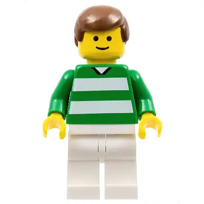  Soccer Player - Green and White Team with Number 10 on Back