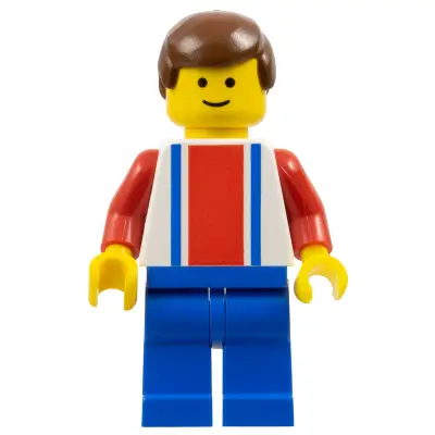  Soccer Player - Red, White, and Blue Team with Number 7 on Back